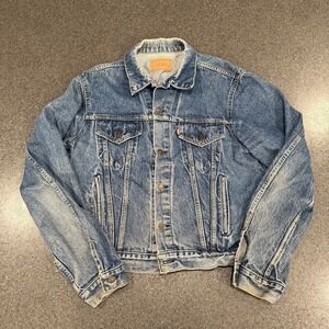 Vintage Levi's 71506-0216 Denim Trucker Jacket - Size 50L Made in USA Western